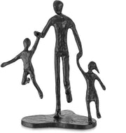 Regalo di compleanno per papà - Figlio figlia Statua di ferro di papà Amore scultura decorazione per papà giorno del papà matrimonio Natale statuetta per nuovo papà padrino marito