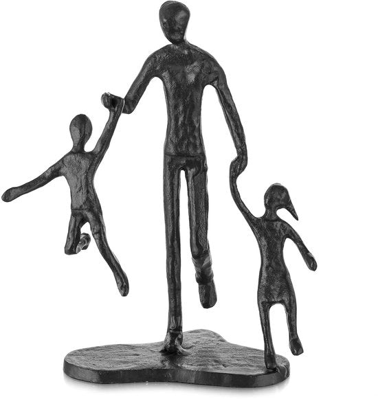 Regalo di compleanno per papà - Figlio figlia Statua di ferro di papà Amore scultura decorazione per papà giorno del papà matrimonio Natale statuetta per nuovo papà padrino marito