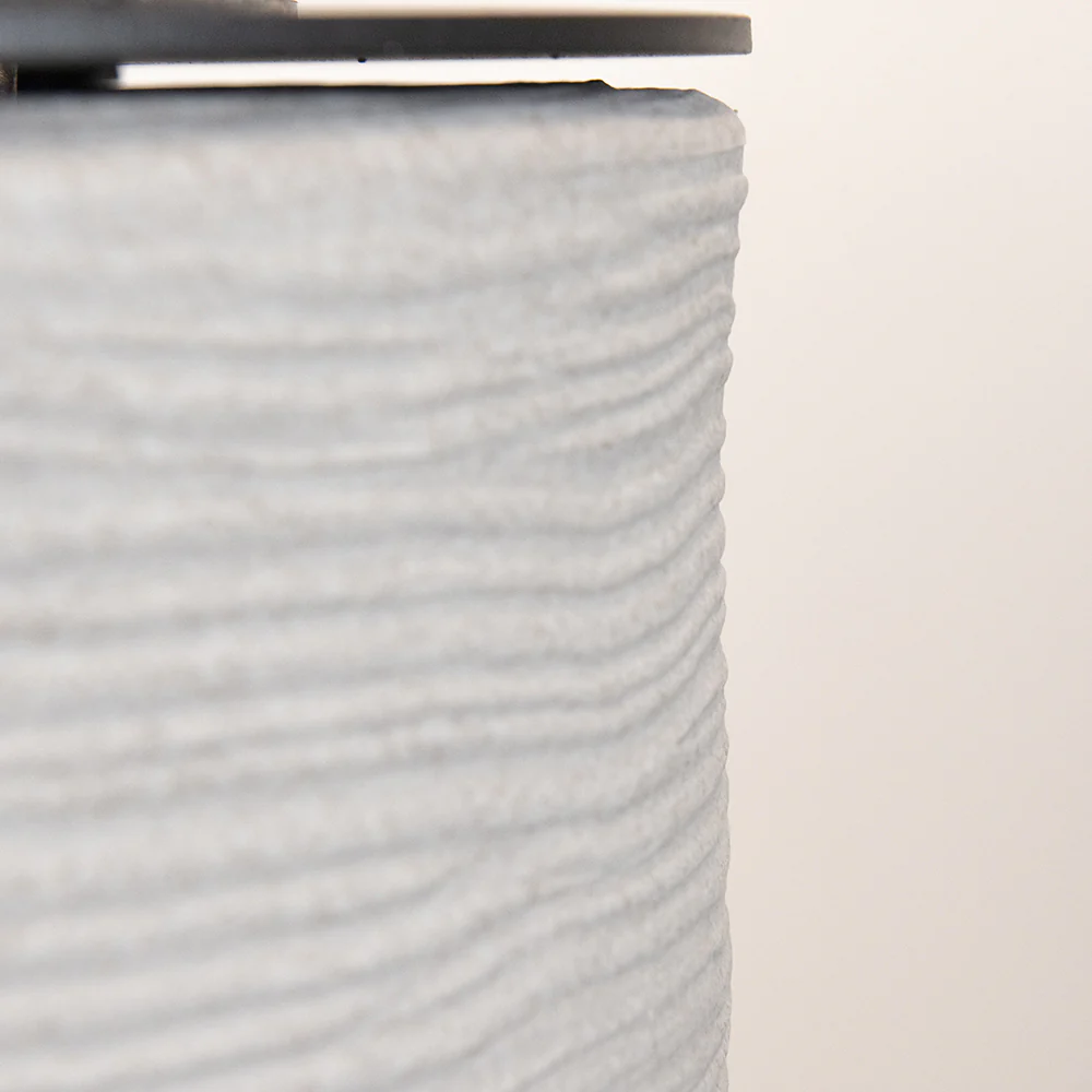 Camino a Bioetanolo Braciere da Pavimento Ø35xh55 cm per Interno ed Esterno Raffaello Corda Beige