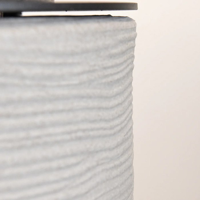 Camino a Bioetanolo Braciere da Pavimento Ø35xh55 cm per Interno ed Esterno Raffaello Corda Beige