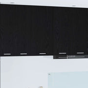 Armadio pensile Riga Rovere Nero e Bianco 40 x 31 x 80 cm 884259