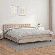Giroletto a Molle con Materasso Cappuccino 180x200cm Similpelle