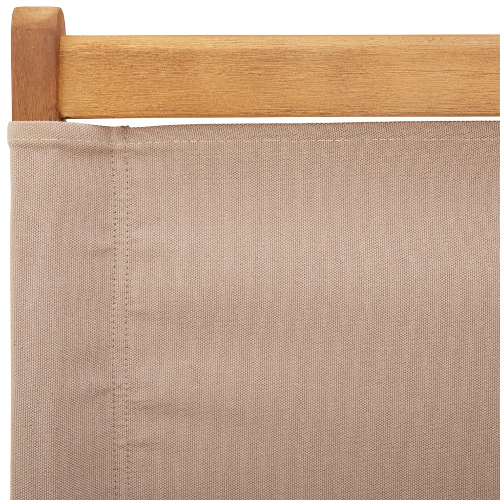 Sedie Giardino Pieghevoli 4pz Tortora Tessuto e Legno Massello 3214643