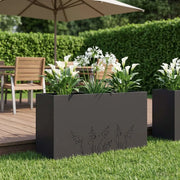 Vaso da giardino Nero 100 x 20 x 49 cm 8005848