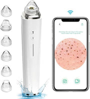 Rimozione di pori con aspiratore a pori, dispositivo di rimozione di pori con camera HD e Wi-Fi, kit di estrazione di acne, composto da 6 aspiratori, apparecchiatura elettrica per la rimozione di pori.