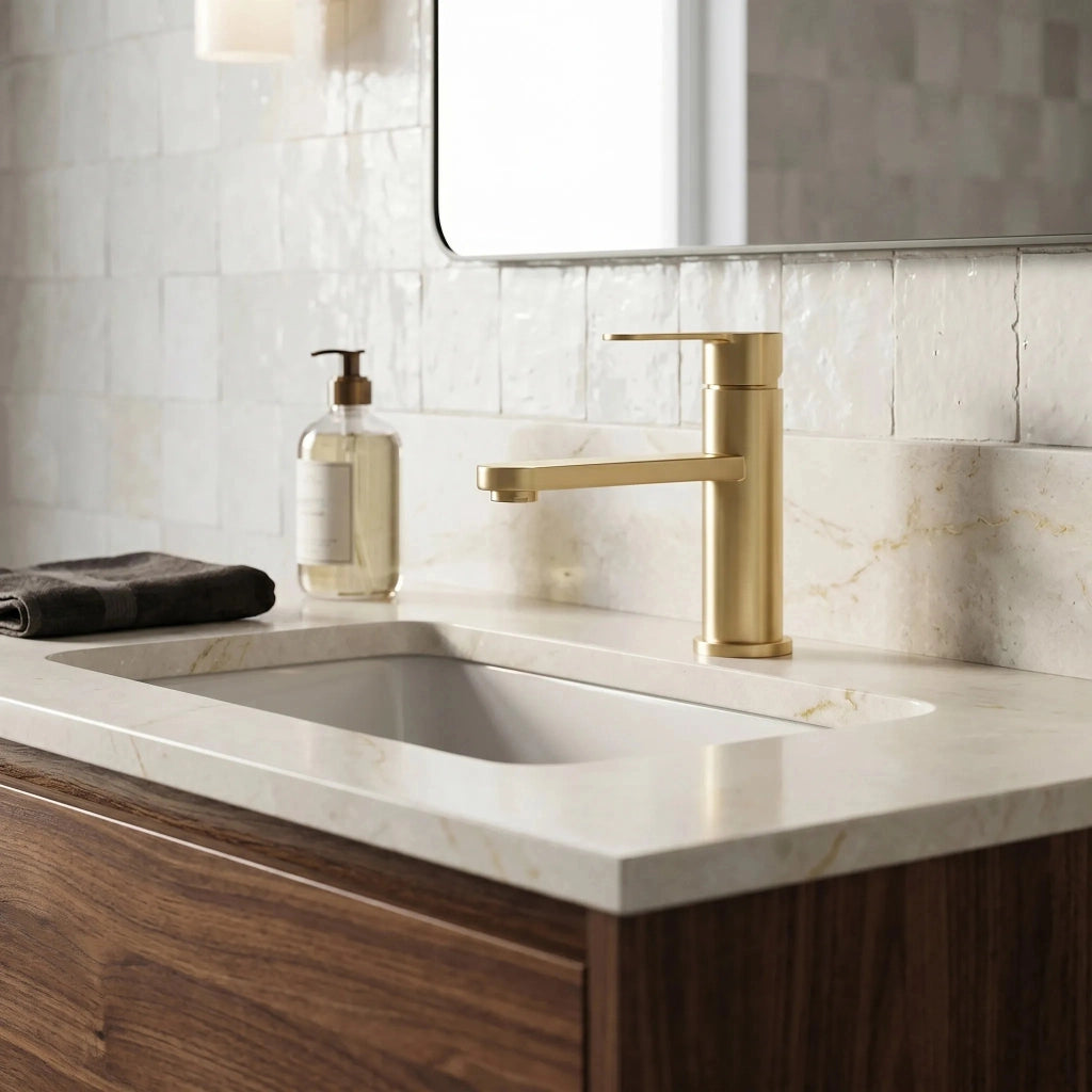 Rubinetto Da Bagno Rea Arcos Brush Gold