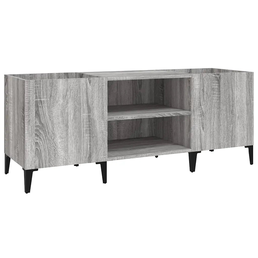 Mobile Porta Dischi Grigio Sonoma 121x38x48cm Legno Multistratocod mxl 103753