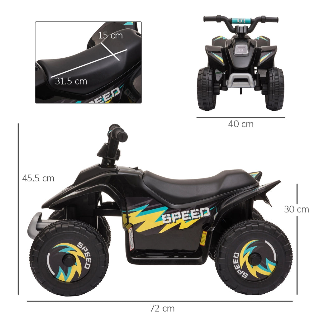 Tavolo Quad Elettrico per Bambini 18-36 Mesi ¨C zephmum ¨C Nero, 72x40x45.5 cm