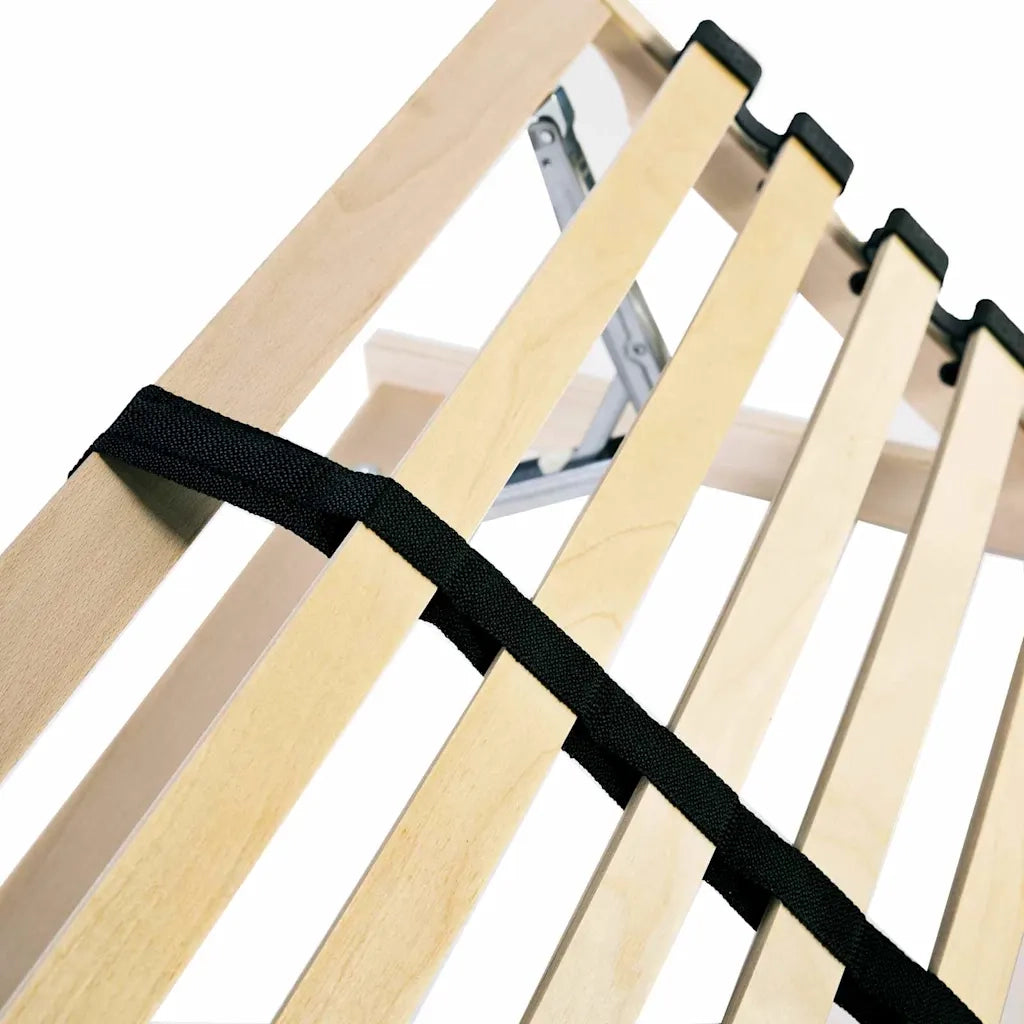 Base a doghe Marrone 90 x 190 cm Legno massello di faggio 42015240