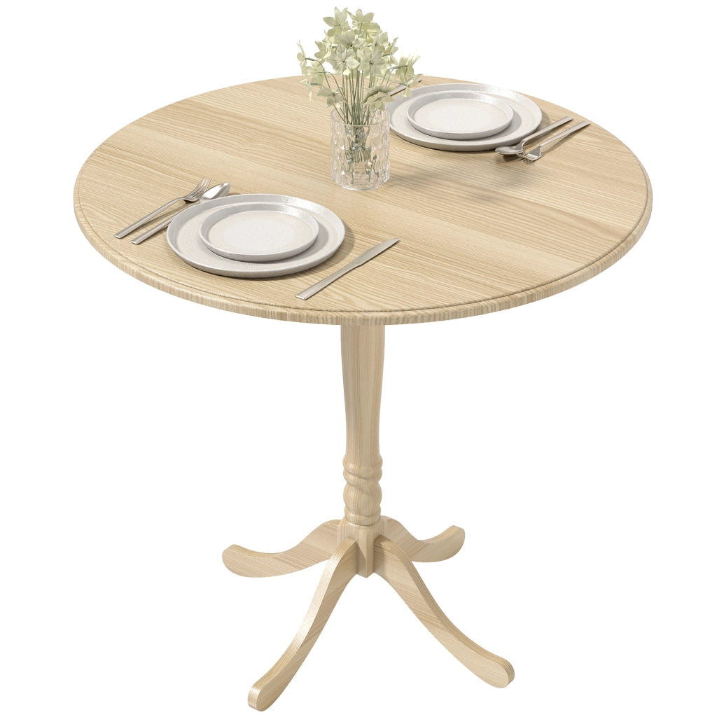 Tavolo da pranzo rotondo per 4 persone ¨C zephmum ¨C legno naturale, acciaio