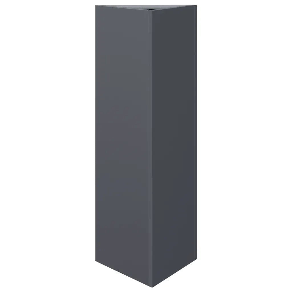 Fioriere 2 pz Antracite Triangolari 30x26x75 cm in Acciaio 851148