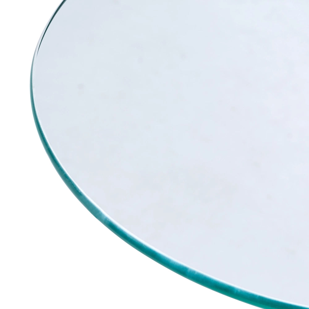 Tavolino trasparente in vetro temperato 57 x 45 cm con ruote Stile minimalista Soggiorno