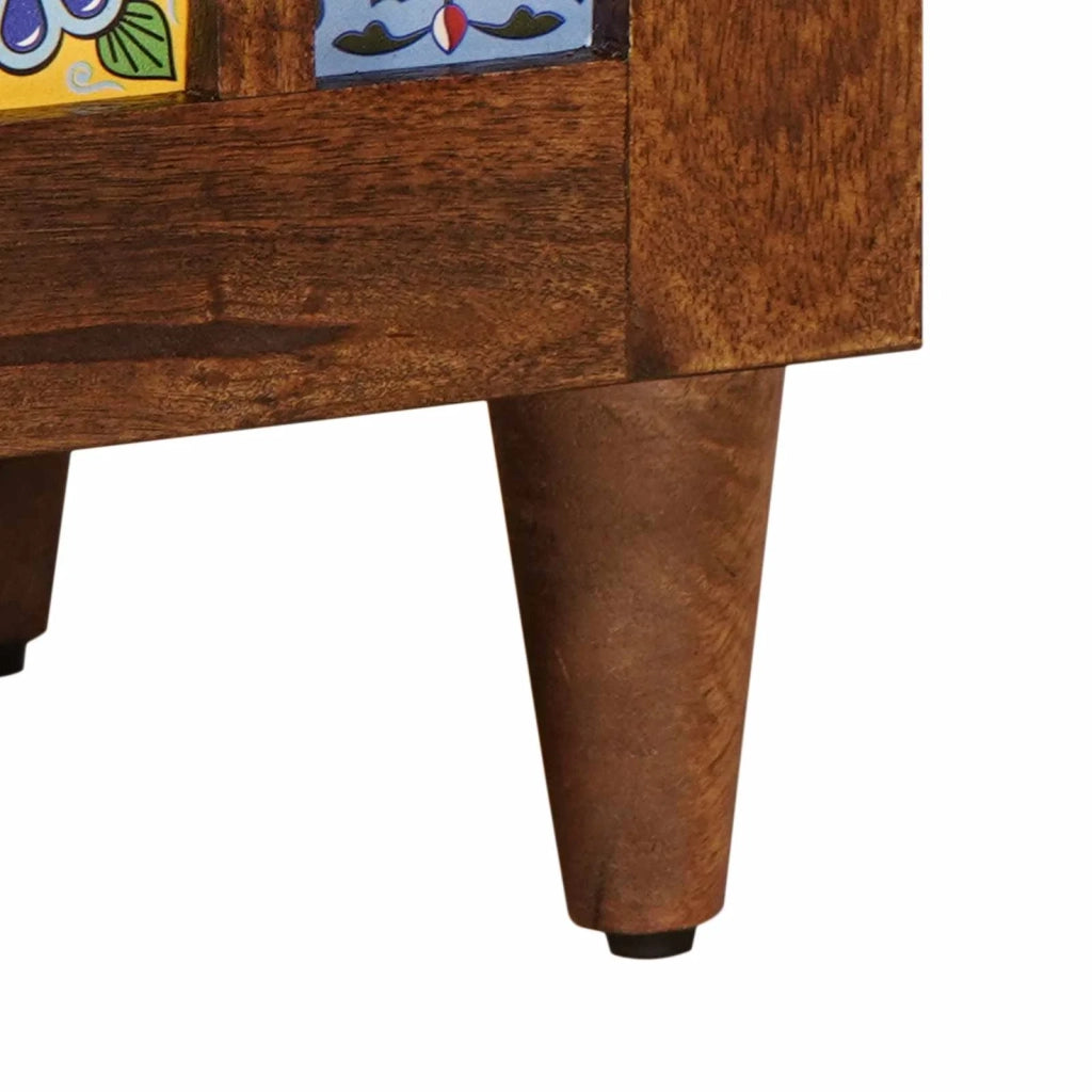 Mobile TV Noce 80 x 33 x 46 cm Legno di mango massello 4018239