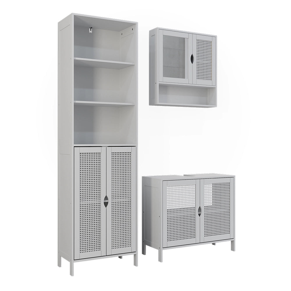 Vicco Set di mobili da bagno Bianco 3 parti