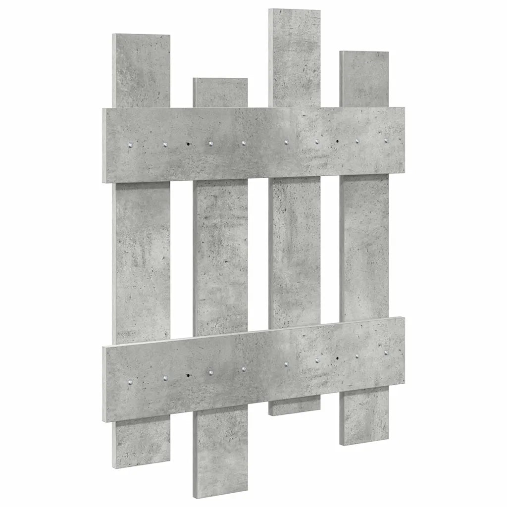 Appendiabiti a muro A parete Grigio cemento 60 x 3 x 82 cm 874478