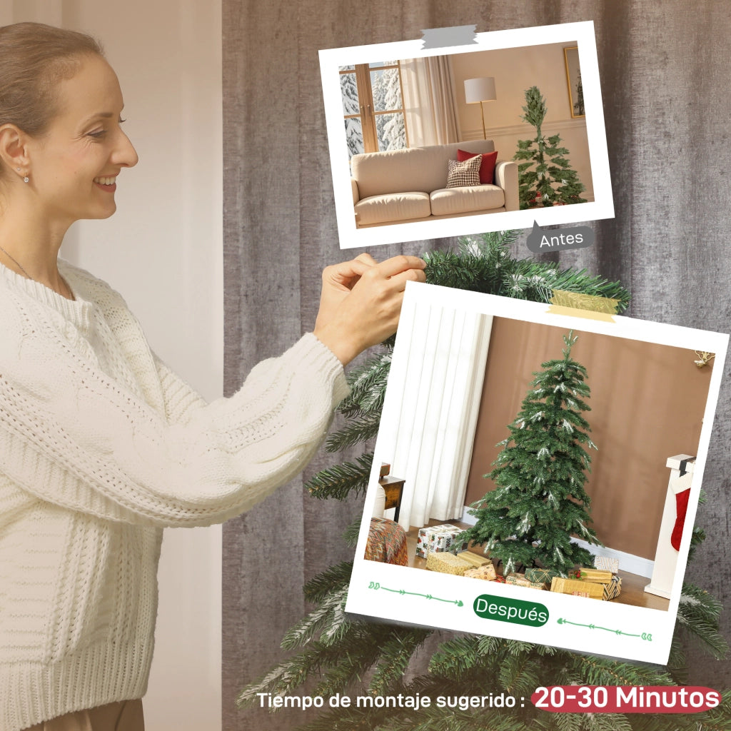 Albero di Natale Artificiale ¨C Zephmum ¨C 150 cm Effetto Neve Pieghevole