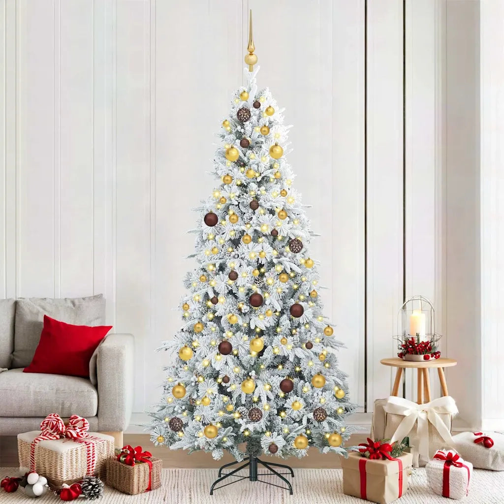 Albero di Natale Artificiale con Rami Pieghevoli Bianco 210 cm 3397494