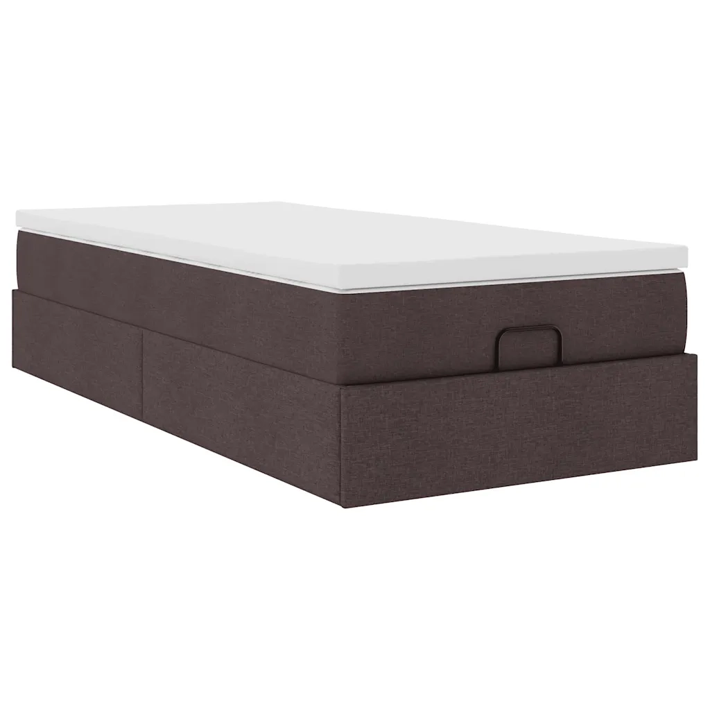 Struttura Letto Pouf con Materasso 100x200 cm in Tessuto