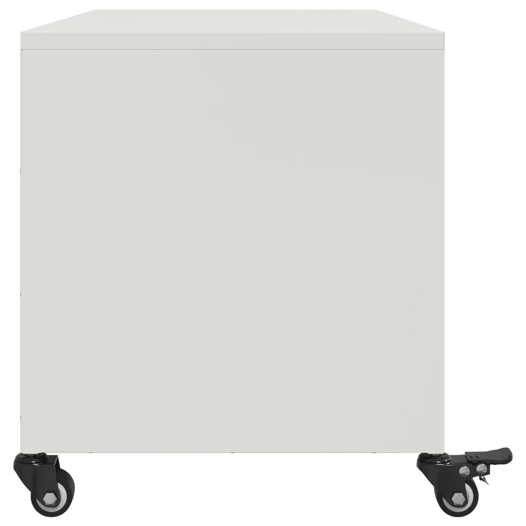 vidaXL Mobile TV Bianco 68x39x43,5 cm in Acciaio Laminato a Freddo