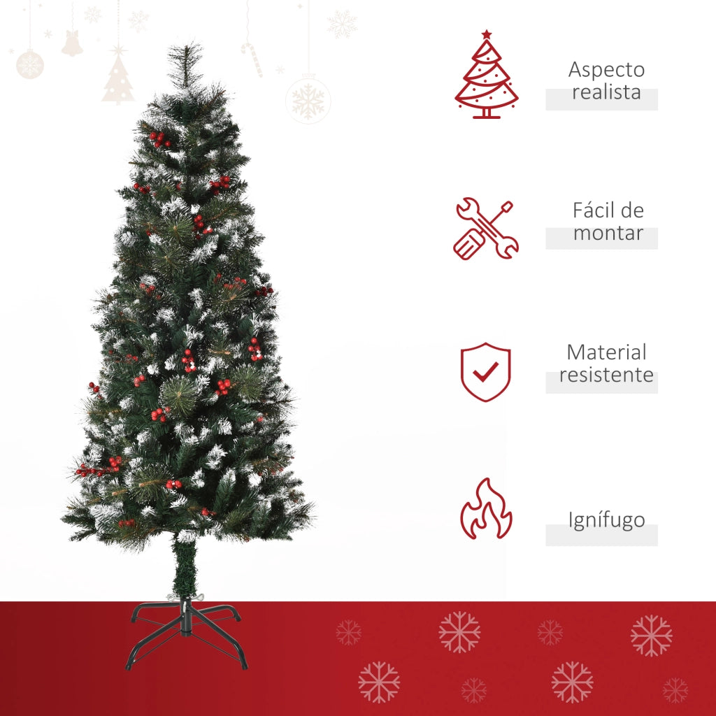 Albero di Natale Artificiale con Neve 150 cm ¨C Xylo ¨C 360 Rami, 38 Bacche, Verde