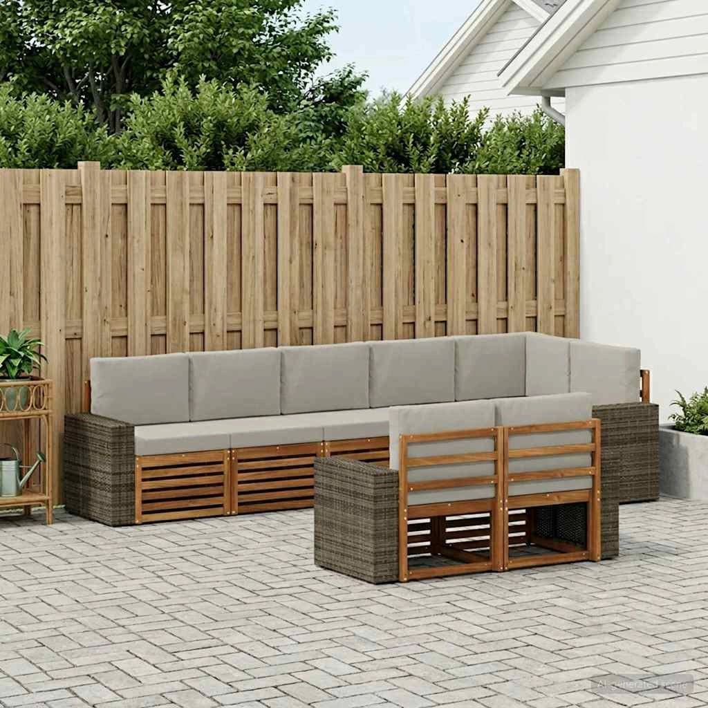 Set di divani da esterno 8 pz Poliestere 3384517