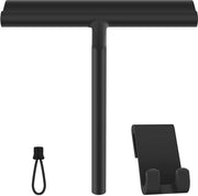 Douchewisser con supporto | Senza perforazione necessaria, wisser antiscivolo in silicone per la doccia, 20,8 cm di larghezza, wisser per vetro resistentente alle abrasioni, wisser per doccia per vetri, piastrelle, specchi, finestre e vetri di auto
