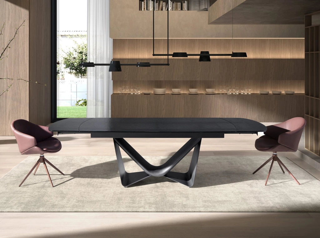 Sedia girevole in similpelle marrone ramato