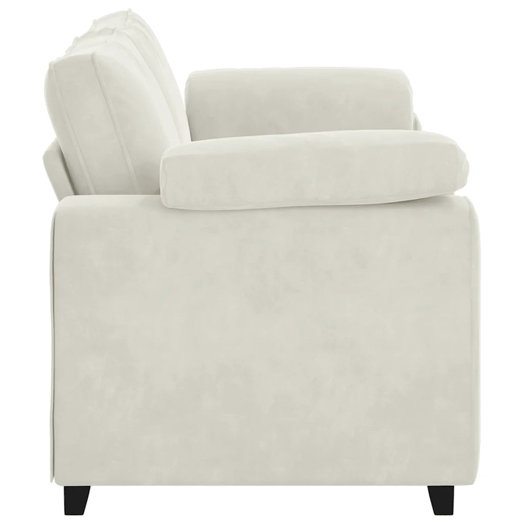 vidaXL Divano Divanetto Crema 140 cm in Velluto