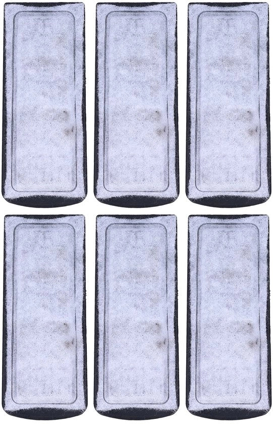 Filtro per acquario con sostituzione set di cartucce a base di attiva carbone - 6 pezzi - 135x55mm - filtro a muro interno