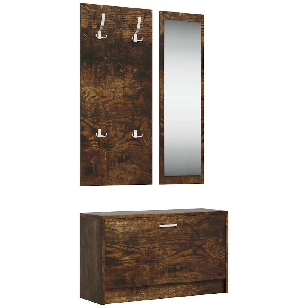 Set Scarpiere 3 in 1 rovere fumo in Legno Multistratocod mxl 95523