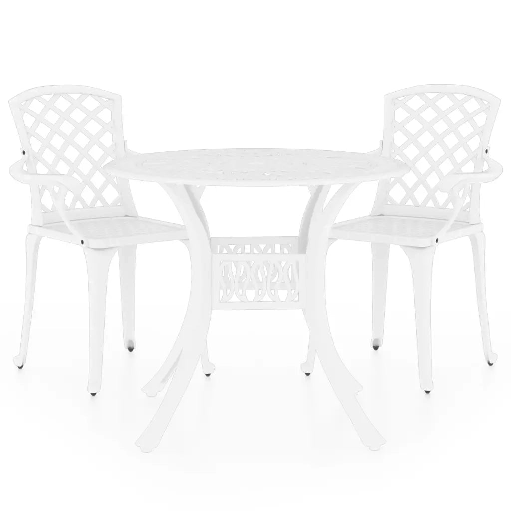 Set da Bistrot 3 pz in Alluminio Pressofuso Bianco cod mxl 35797