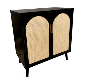 Credenza 2 Ante 80x40x80 cm Josine in Legno Nero