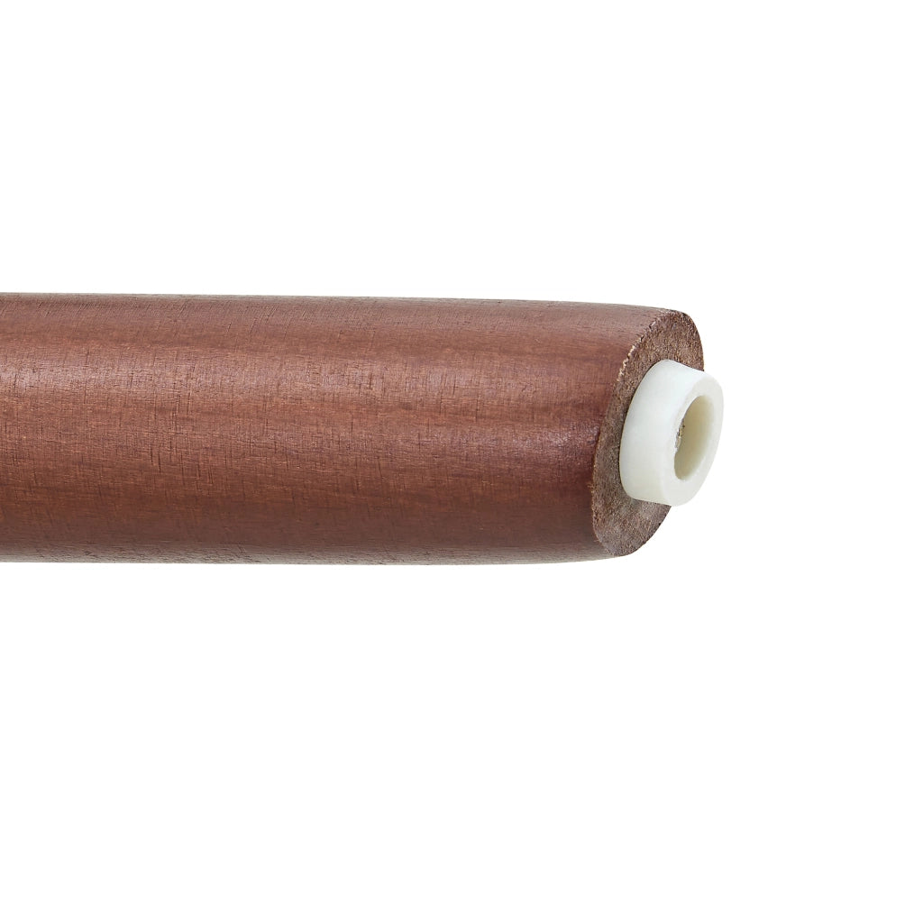 Tavolo rotondo Ø 80 cm con piano bianco, gambe in legno massello e cestello portaoggetti sospeso