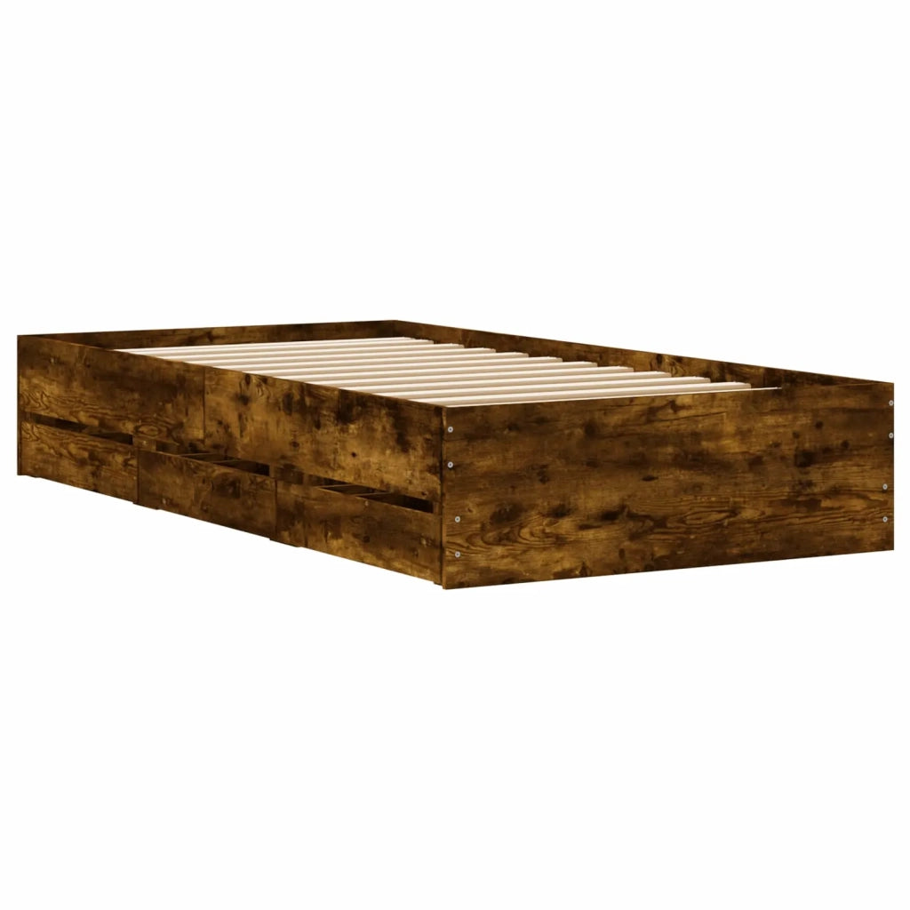 Telaio del letto con storage Rovere Fumo 80 x 200 cm 3429607