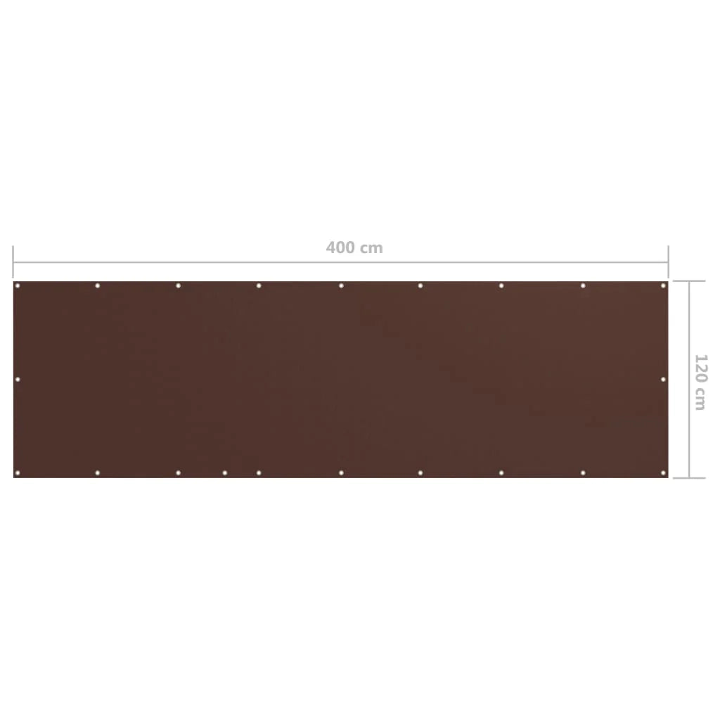 Schermo per balcone schermo per la privacy 120 x 400 cm tessuto Oxford marrone 02_0010223
