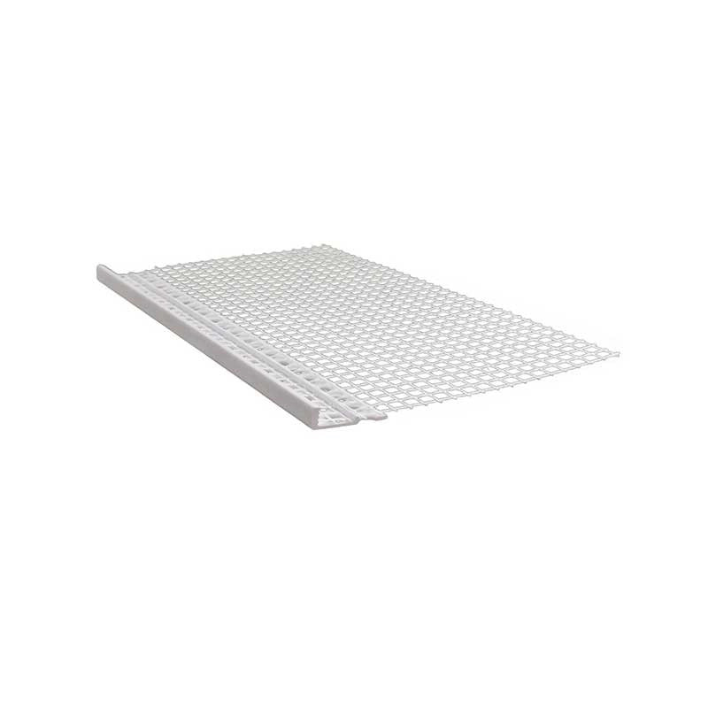 Profilo terminale in pvc con rete barra 2 metri bianco : Modello - 6MM
