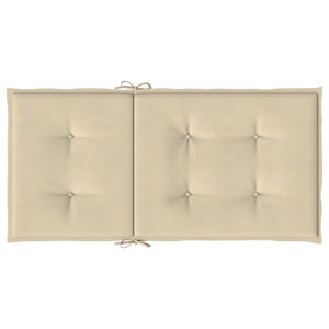 Cuscini per Sedia 6 pz Beige 100x50x3 cm in Tessuto Oxford 314134