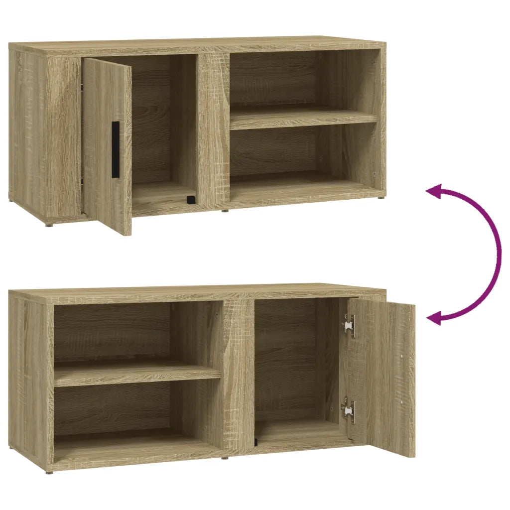 Mobili per TV 2pz Rovere Sonoma 80x31,5x36 cm Legno Multistrato 819443