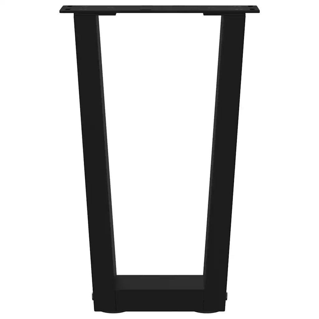 Gambe per Tavolino da Caffè a Forma di V 2 pz Nere 38x(42-43,3) cm Acciaio 4012624