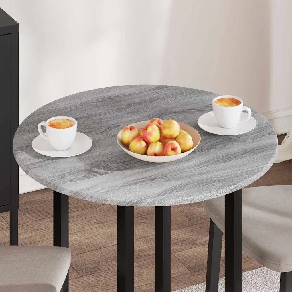 Piano del tavolo Grigio sonoma Ø 70 x 1,5 cm Legno multistrato 880417