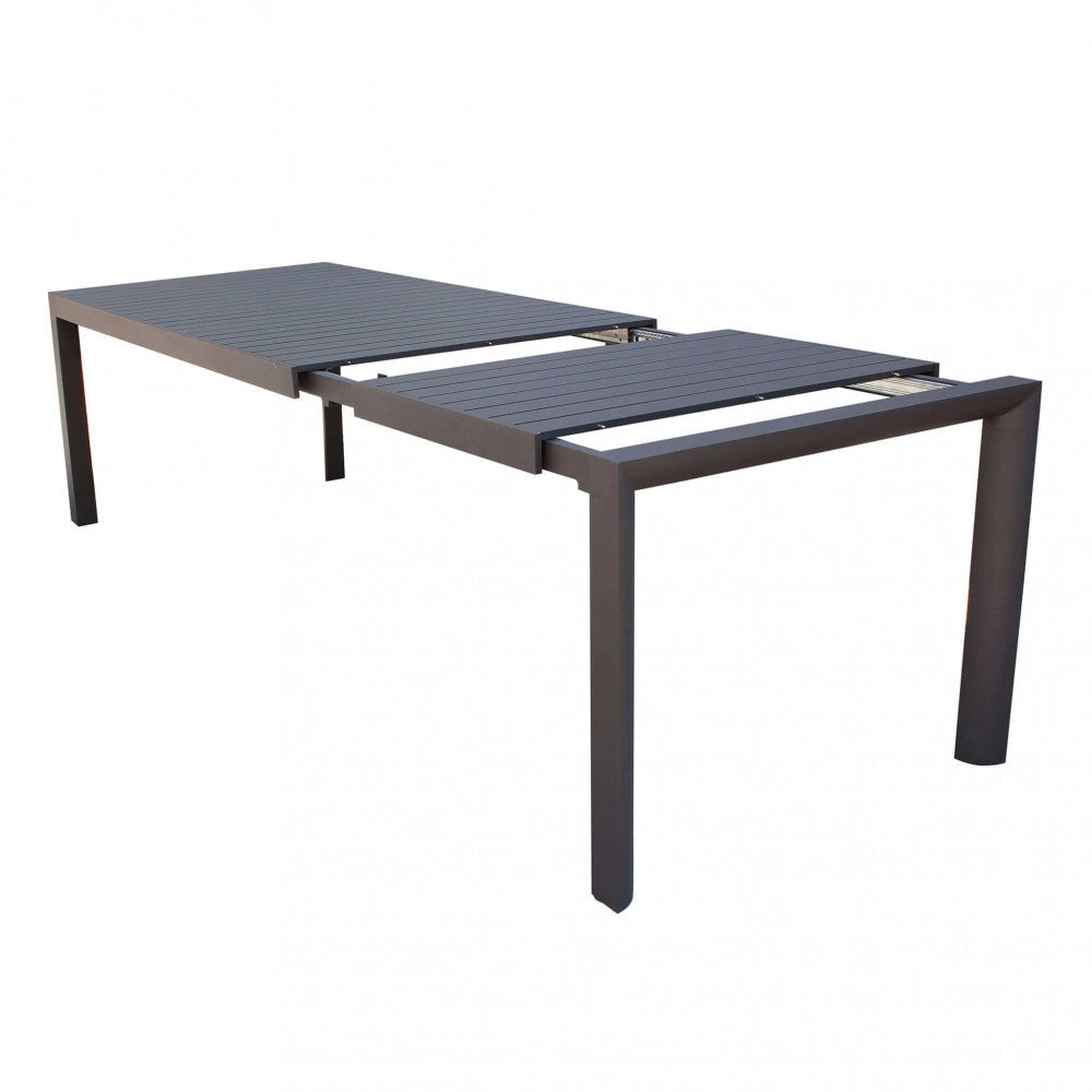 Tavolo Allungabile Houston 160/240x100x74 h cm in Alluminio Taupe