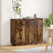 Madia LED Rovere fumé 90 x 32 x 75 cm Legno multistrato 869678