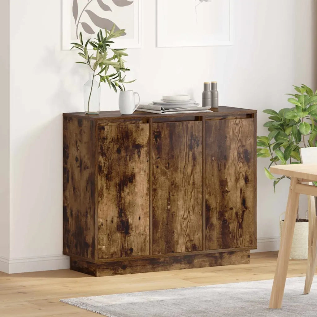 Madia LED Rovere fumé 90 x 32 x 75 cm Legno multistrato 869678