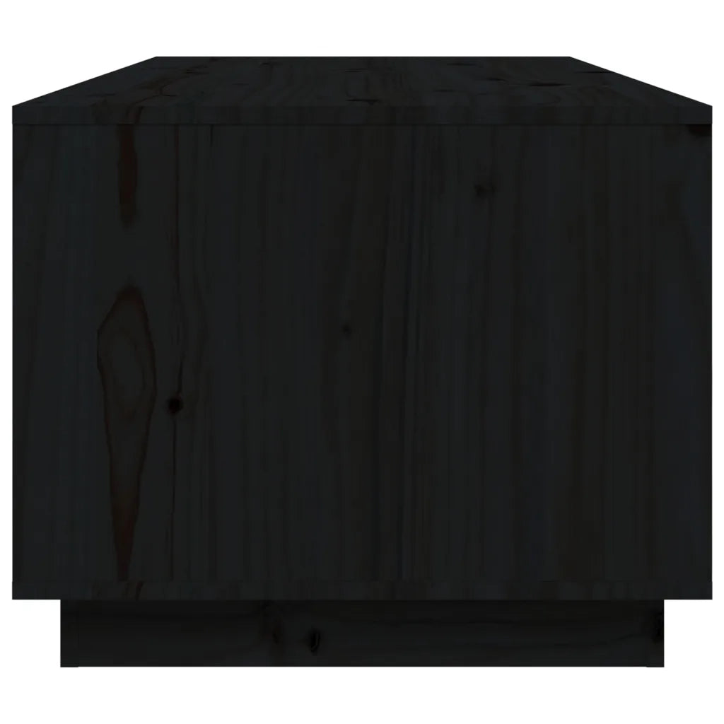 Tavolino da Salotto-Tavolino da soggiorno-Tavolo Nero 100x50x41 cm in Legno Massello di Pino 492838