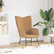 Poltrona Rilassante Beige in Tessuto Simil Lana Riccia