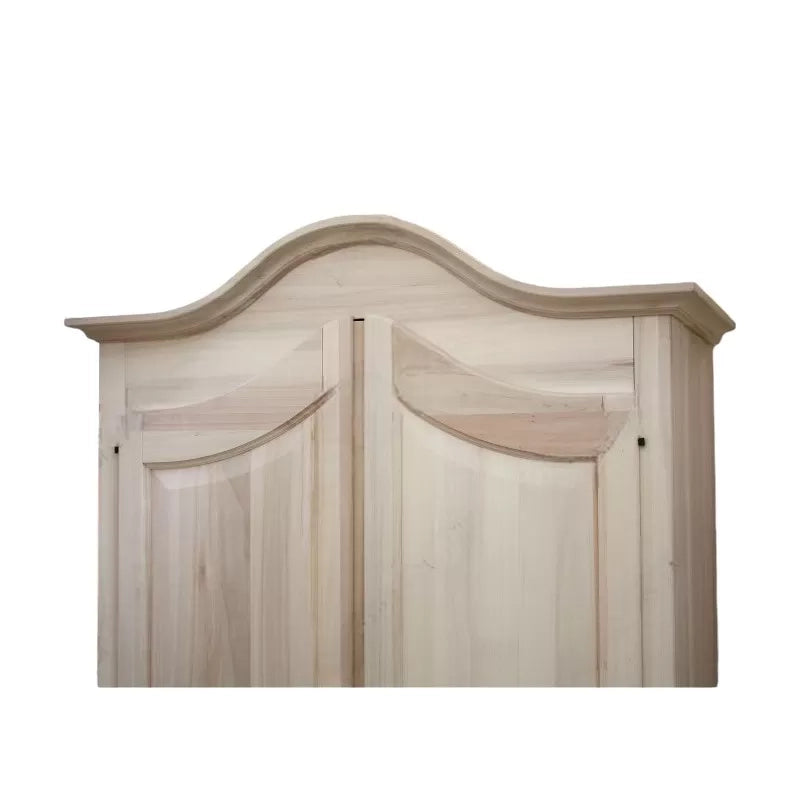armadio classico 2 porte legno grezzo 125x61x200 (922) - Mobili 2G