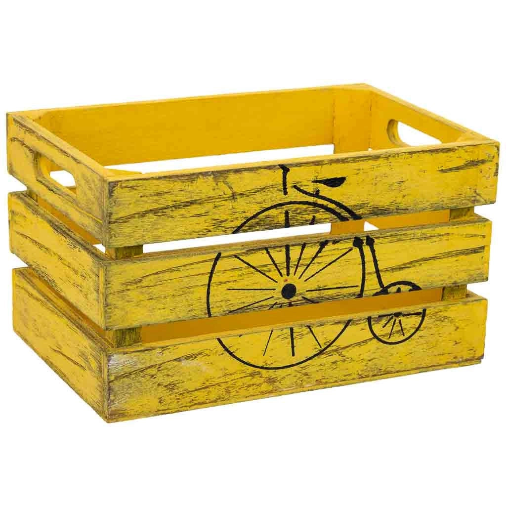Cassetto in legno arancione 18x12x10h cm