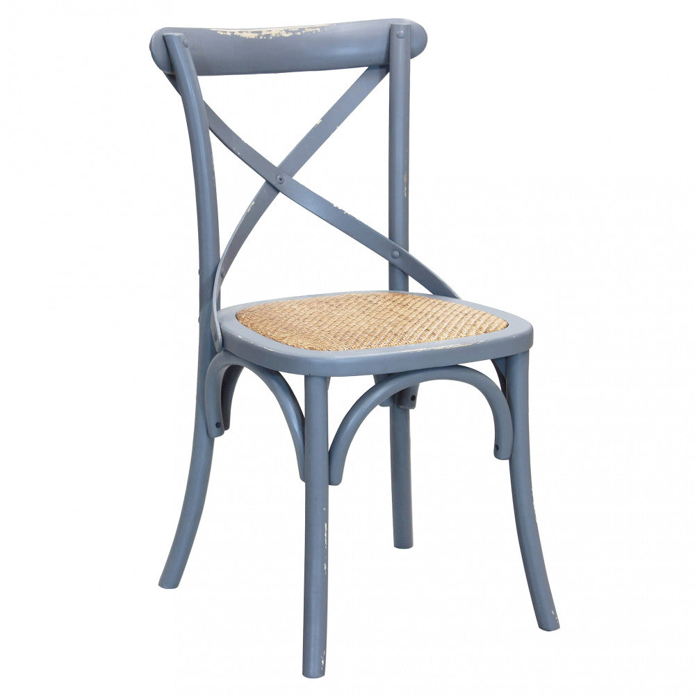 Sedia Cross 46x42x87 cm  in Legno Grigio