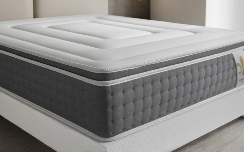 Pacchetto letto completo - Materasso 140x190cm + Box spring con doghe (kit) + 2 cuscini + Piumino - Vingt-Six PLUS