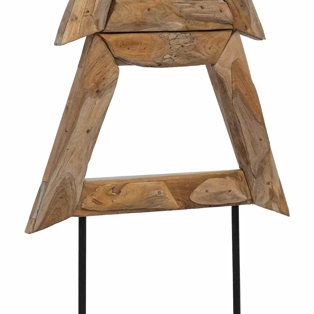 Albero di Natale Marrone 149,5 cm Legno massello di teak